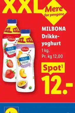 Lidl MILBONA Drikkeyoghurt tilbud
