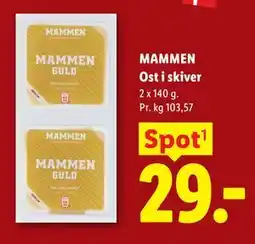 Lidl MAMMEN Ost i skiver tilbud