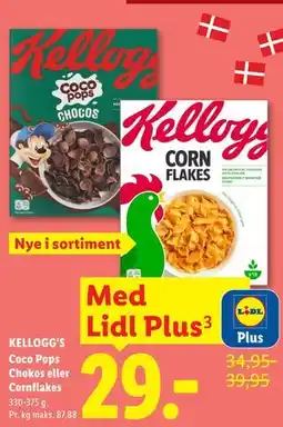 Lidl KELLOGG'S Coco Pops Chokos eller Cornflakes, App-pris tilbud