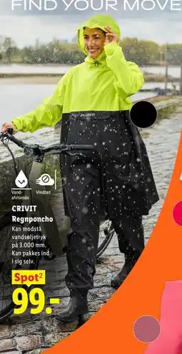 Lidl CRIVIT Regnponcho tilbud