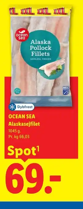 Lidl OCEAN SEA Alaskasejfilet tilbud
