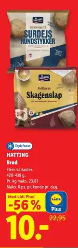 Lidl HATTING Brød, App-pris tilbud