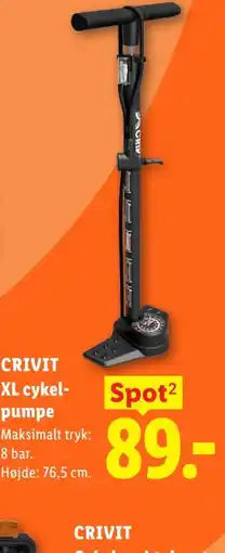 Lidl CRIVIT XL cykelpumpe tilbud