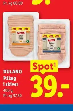 Lidl DULANO Pålæg i skiver tilbud