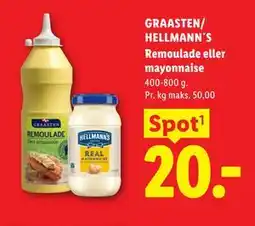 Lidl GRAASTEN/HELLMANN'S Remoulade eller mayonnaise tilbud