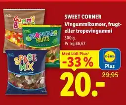 Lidl SWEET CORNER Vingummibamser, frugt- eller tropevingummi, App-pris tilbud