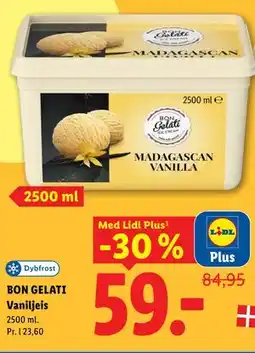 Lidl BON GELATI Vaniljeis, App-pris tilbud