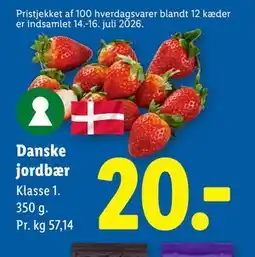 Lidl Danske jordbær tilbud