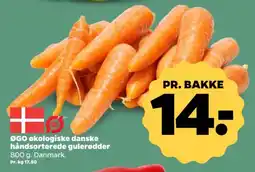 Netto ØGO økologiske danske håndsorterede gulerødder tilbud