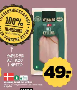 Netto Velsmag dansk hel kylling tilbud