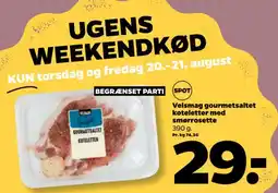 Netto Velsmag gourmetsaltet koteletter med smørrosette tilbud