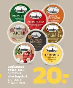 Netto Løgismose pesto, aioli, hummus eller haydari tilbud