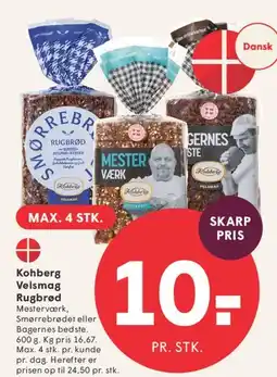 SPAR Kohberg Velsmag Rugbrød tilbud