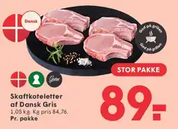 SPAR Skaftkoteletter af Dansk Gris tilbud
