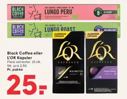 SPAR Black Coffee eller L'OR Kapsler tilbud