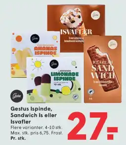SPAR Gestus Ispinde / Sandwich is / Isvafler tilbud