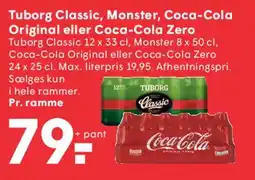 SPAR Tuborg Classic / Monster / Coca‑Cola (ramme) tilbud