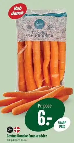 Min Købmand Gestus Danske Snackrødder tilbud