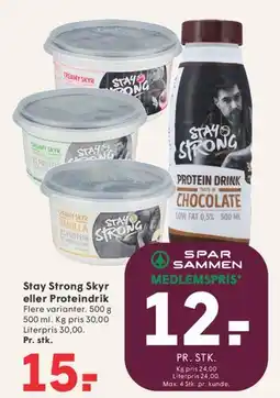 SPAR Stay Strong Skyr / Proteindrink tilbud