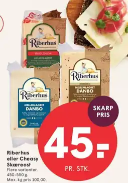 SPAR Riberhus eller Cheasy Skæreost tilbud