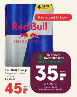 SPAR Red Bull Energy Drink (ramme) tilbud