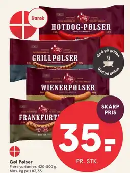 SPAR Gøl Pølser tilbud