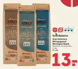 SPAR Grøn Balance Økologisk Mælk tilbud