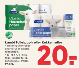 SPAR Lambi Toiletpapir eller Køkkenruller tilbud
