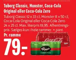 Min Købmand Tuborg Classic / Monster / Coca‑Cola (dåser/flasker) tilbud