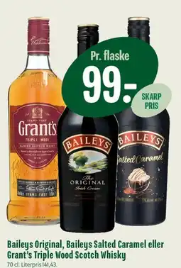 Min Købmand Baileys eller Grant's whisky tilbud