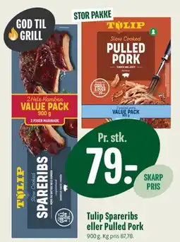 Min Købmand Tulip Spareribs eller Pulled Pork tilbud