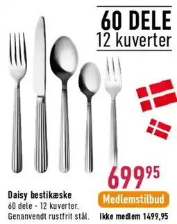 Imerco Daisy bestiksæt (60 dele, 12 kuverter) tilbud