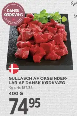 MENY Gullasch af okseinderlår af dansk kødkvæg tilbud