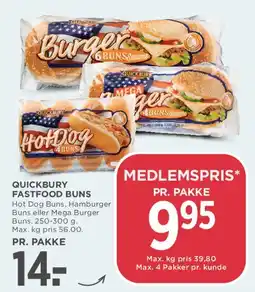MENY Quickbury Fastfood Buns tilbud