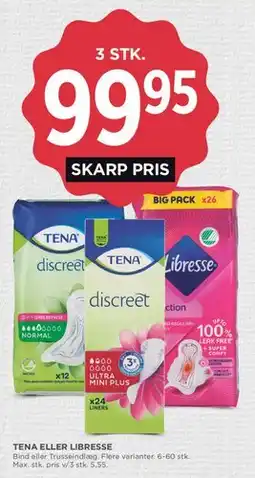 MENY TENA eller Libresse tilbud