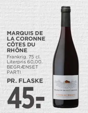 MENY Marquis de la Coronne Côtes du Rhône tilbud