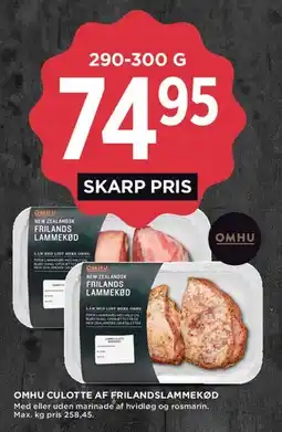MENY OMHU culotte af frilandslammekød tilbud