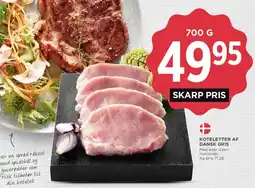 MENY Koteletter af dansk gris tilbud