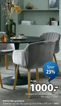 JYSK RINGSTED spisebord (scene) tilbud