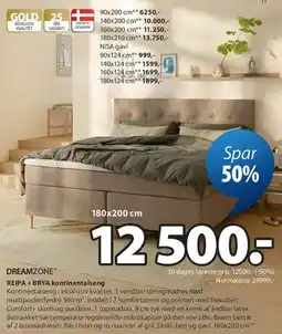 JYSK Kontinentalseng (180x200 cm) tilbud