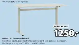 JYSK LUNDTOFT hæve sænkebord tilbud