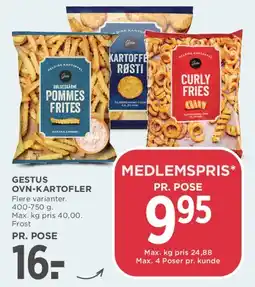 MENY Gestus Pommes / Ovnkartofler / Curly Fries tilbud