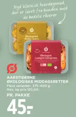 MENY Aarstiderne økologiske middagsretter tilbud