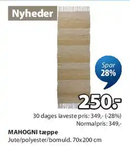 JYSK MAHOGNI tæppe tilbud