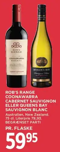 MENY Rob's Range / Queens Bay - Cabernet Sauvignon / Sauvignon Blanc tilbud