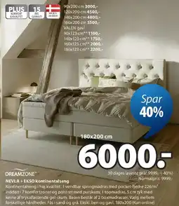 JYSK DREAMZONE - kontinental seng (høyre) tilbud