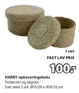 JYSK HARRY opbevaringsboks (sæt) tilbud