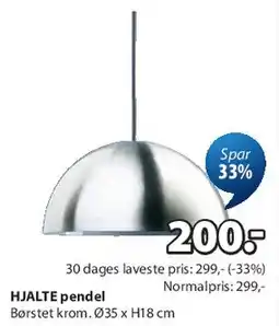 JYSK HJALTE pendel tilbud