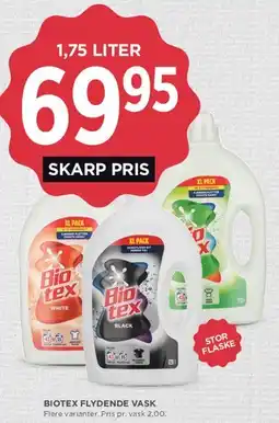 MENY Biotex flydende vask tilbud