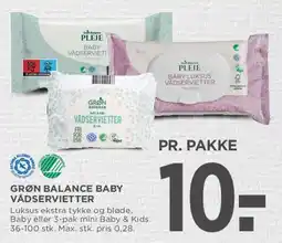 MENY Grøn Balance baby vådservietter tilbud